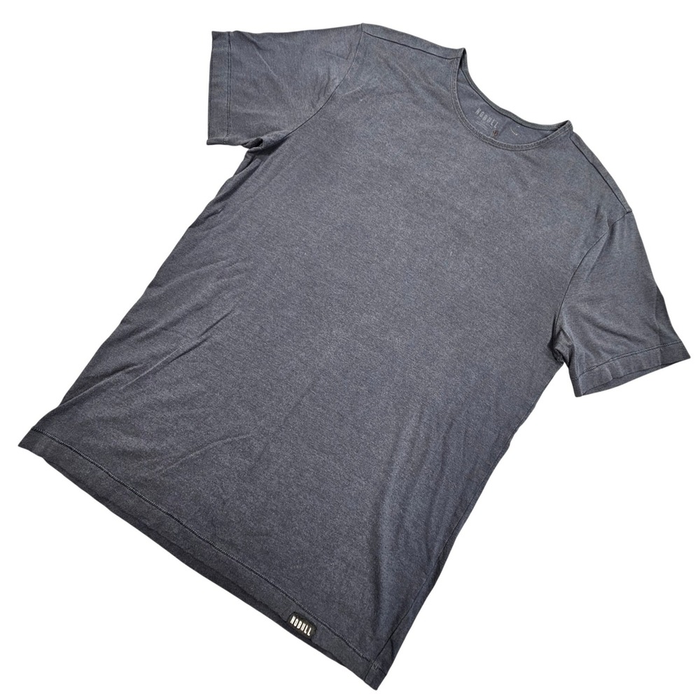 NOBULL Men's‎ Size M Short Sleeve Crew Neck T-Shirt Modal Cashmere Blend Gray *